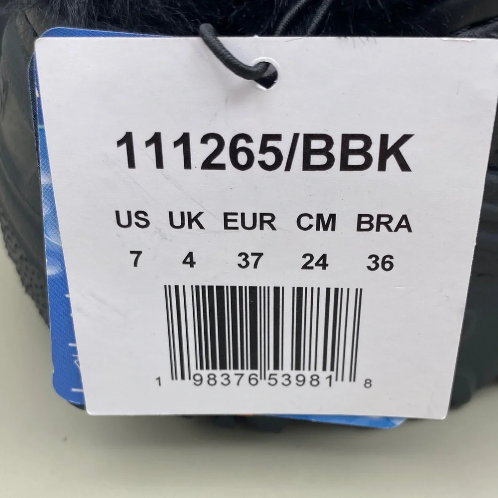 Skechers Foamies D’Lites 2.0 Fleece Lined Mule Sneakers Women’s 7 Black New - Picture 14 of 14